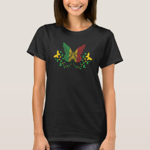 T-shirt Mali Mali Mali Malien Mali Drapeau Papillons