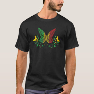 T-shirt Mali Mali Mali Malien Mali Drapeau Papillons