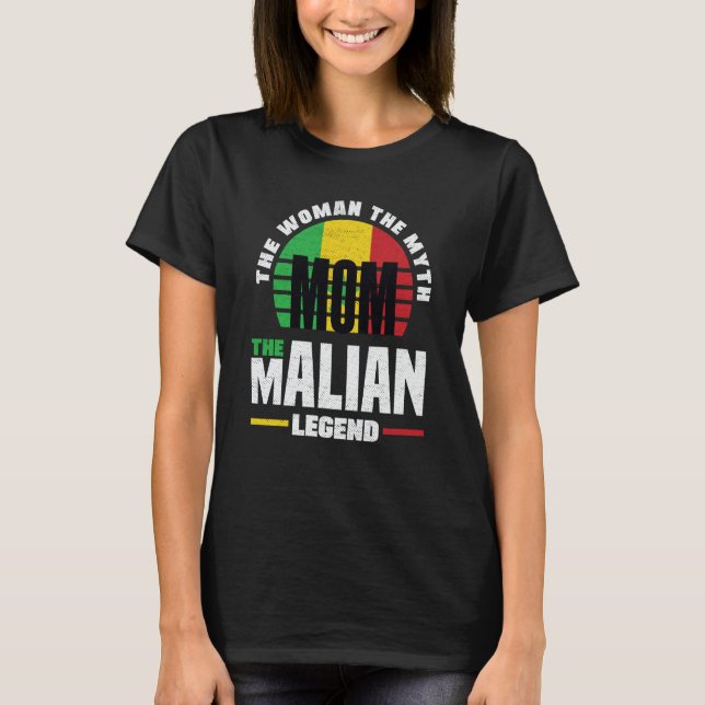 T-shirt Mali Malian Mali Flag Mothers Day (Devant)