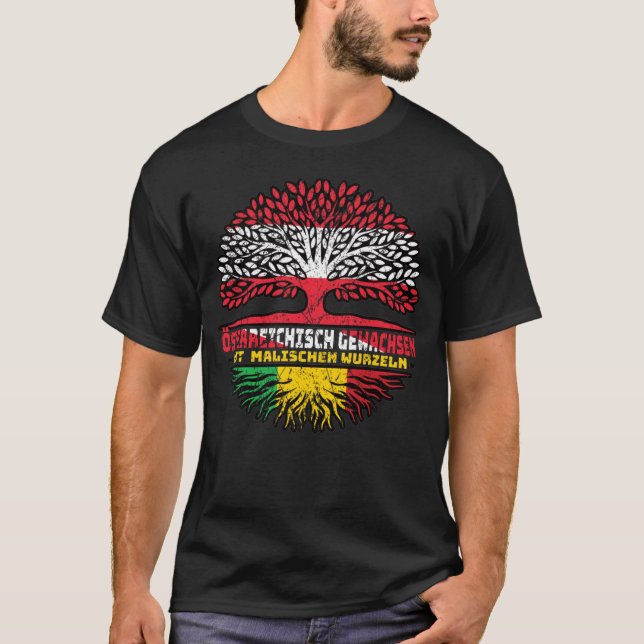 T-shirt Mali Malisch Österreichisch Österreich Baum Wurzel (Devant)