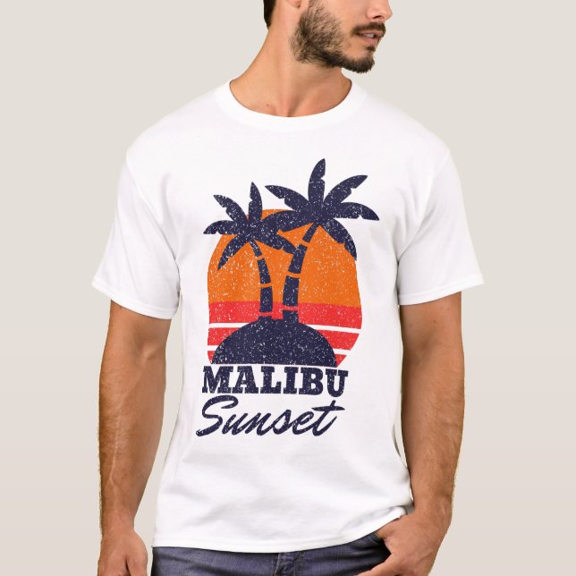 T-shirt Malibu Été (Devant)