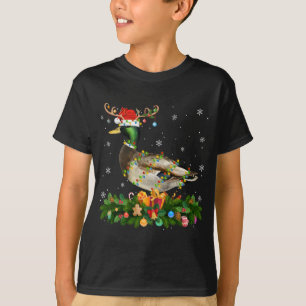 T-shirt Mallard Duck Lover Reindeer Santa Hat Mallard Chri