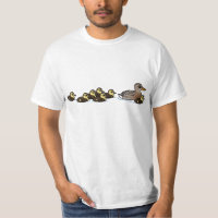 Mallard et sept canetons