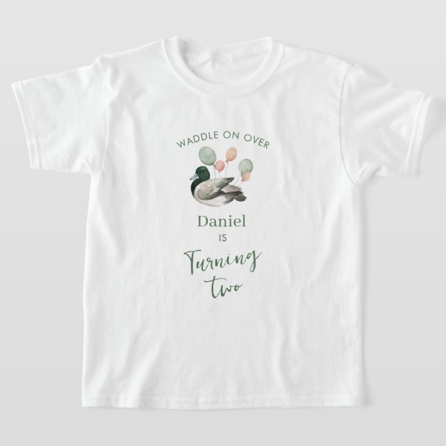 T-shirt Mallard Lucky Duck Any Age Birthday  (Poser)