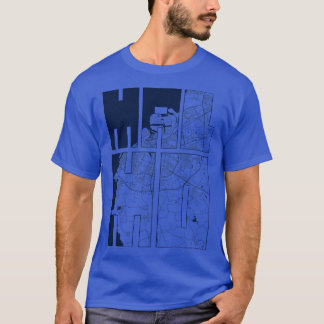 T-shirt Malmo Scania Suède Carte de la ville Typographie C