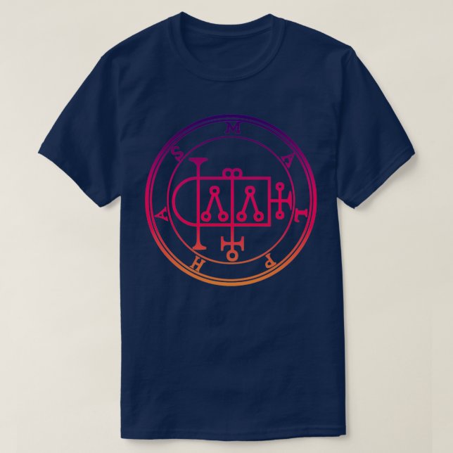 T-shirt Malphas Sigil Bâtit Des Maisons Violet Orange (Design devant)