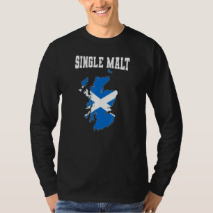 T-shirt Malt Whisky Scotland Drapeau Pays Geniese D