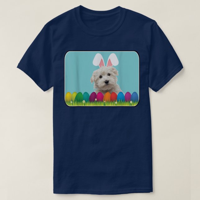 T-shirt Maltais aux oreilles de lapin (Design devant)