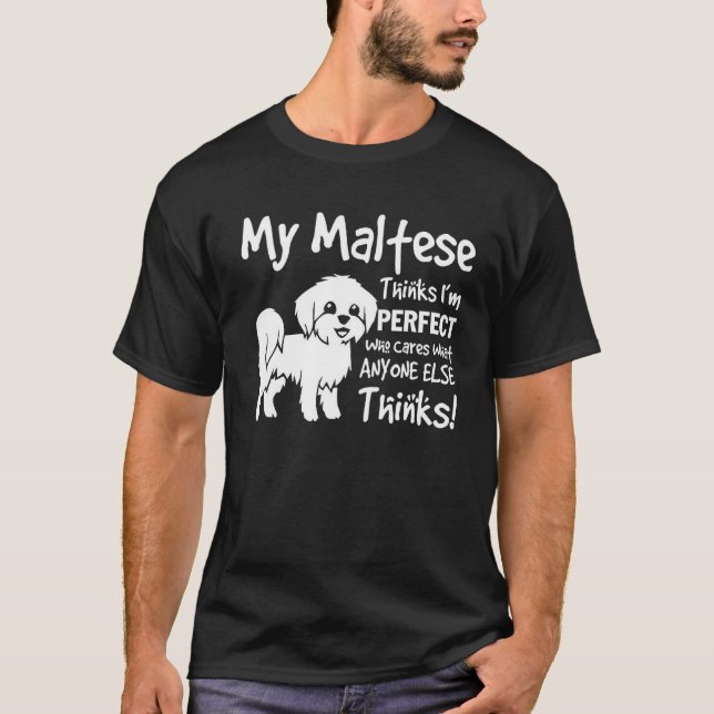 T-shirt maltais, j'aime mon maltais (Devant)