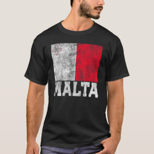 T-shirt Malte Drapeau National Fierté Racines Pays Famille