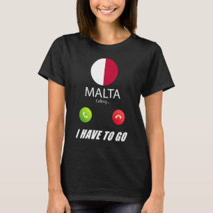 T-shirt Malte Drapeau Souvenir Malte Appelle