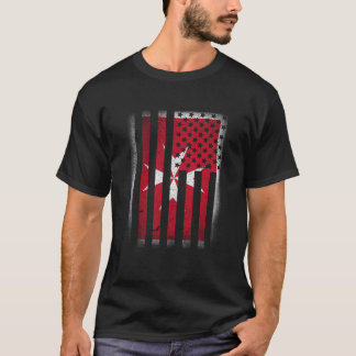 T-shirt Maltese American Flag Malta Cross Usa America Pois