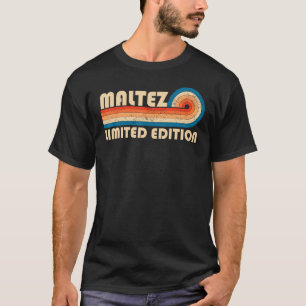 T-shirt MALTEZ Nom de famille Retro Vintage 80s 90s Annive