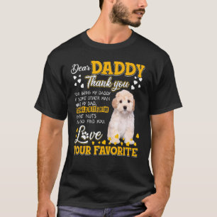 T-shirt Maltipoo Cher Papa Merci D'Être Mon Père
