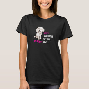 T-shirt Maltipoo Chien de caniche Chien Marchant Queue Nez