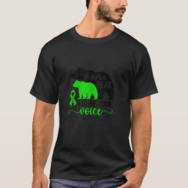 T-shirt Mama Bear Cérébral Palsy Maman D'Une Cérébrale Pal (Devant)