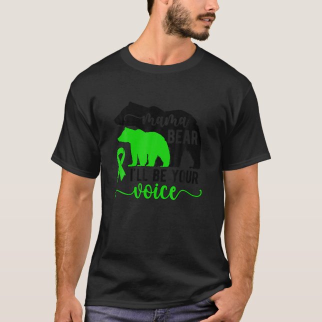 T-shirt Mama Bear Cérébral Palsy Maman D'Une Cérébrale Pal (Devant)