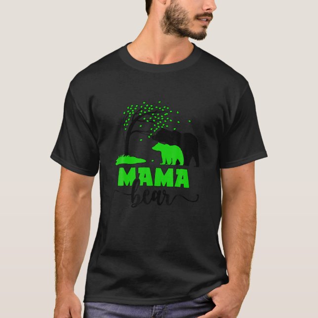 T-shirt Mama Bear Cérébral Palsy Maman D'Une Cérébrale Pal (Devant)
