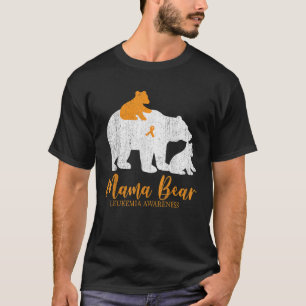 T-shirt Mama Bear LEUKEMIA Sensibilisation Des Femmes Homm