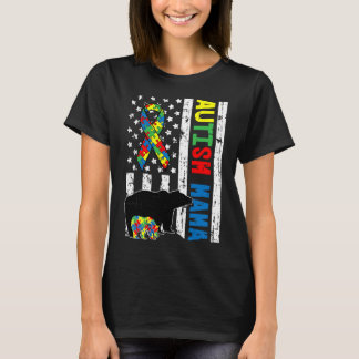 T-shirt Mama Bear Matching Family Autism Awareness Gifts F
