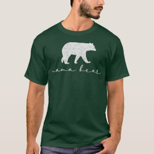 T-shirt Mama Bear mignon Fête des mères Cadeau Blanc