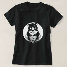 T-shirt Mama Bear with Two Cubs Heart Line Art Design