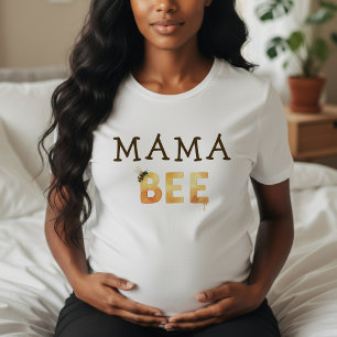 T-shirt Mama Bee Bumblebee Baby Shower Parent Blanc