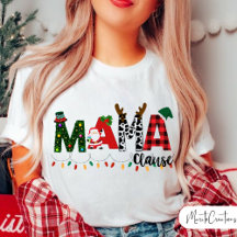 Mama Claus Christmas, Christmas, Red buffalo Mom.