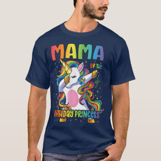 T-shirt Mama de l'anniversaire Princesse Maman Dabbing Uni