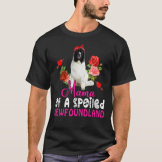 T-shirt Mama D'Une Cute Cravate De Chien De Terre-Neuve Ga