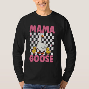 T-shirt Mama Goose Fête des mères mignonne Floral Maman Fe