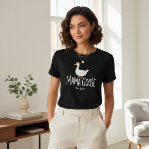 T-shirt Mama Goose Mignon Minimaliste Maternité Moderne