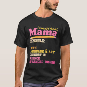 T-shirt Mama Home School Homeschooling Maman Moth