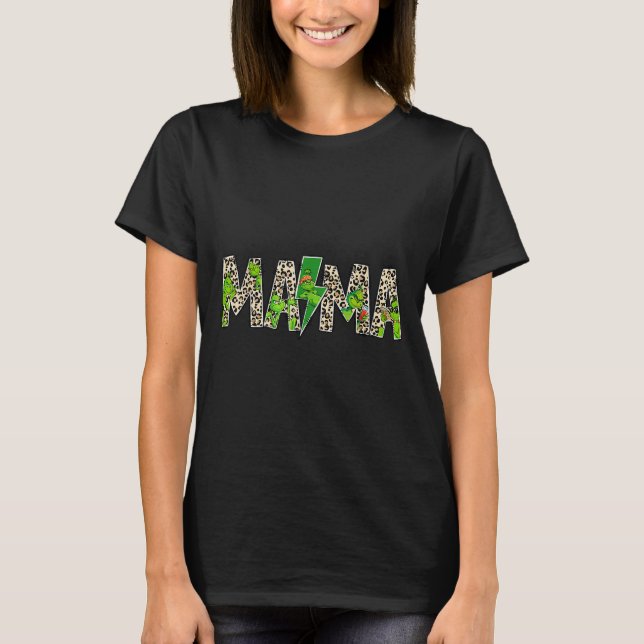 T-shirt Mama Leopard Retro Mom Nanny Grandma Mother's Day  (Devant)