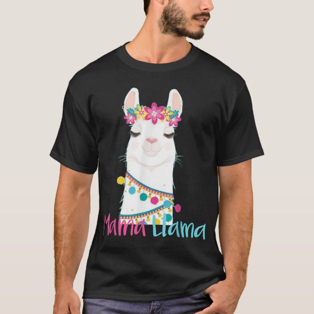 T-shirt Mama Llama Funny Fête des Mères pour les Femmes Ma (Devant)