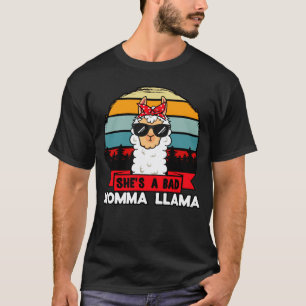 T-shirt Mama Llama Maman Animal Social Maman Alpaca Mère R