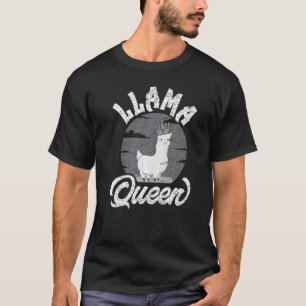 T-shirt Mama Llama Queen Animal Pour Femmes Filles