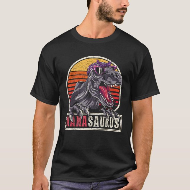 T-shirt Mama Maman Idée cadeau Dinosaur Famille Mamasaurus (Devant)