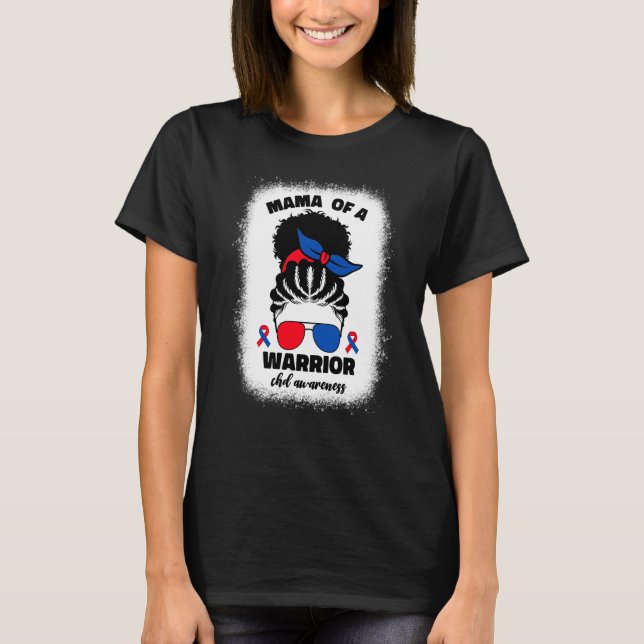 T-shirt Mama of a Warrior CHD Congenital Heart Defect Awar (Devant)
