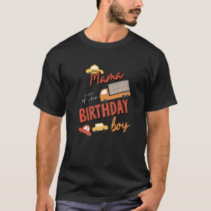 T-shirt Mama Of The Birthday Boy Car Thème Correspondant F