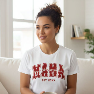 T-shirt Mama personnalisée Année de création Maman établie