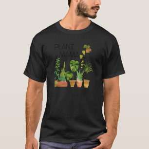 T-shirt Mama Plante Plantes de Maison en Pot Illustrées Ja