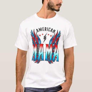 T-shirt Mama Retro Wings Retro 4e