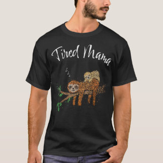 T-shirt Mama Sloth Expectant Fête des mères