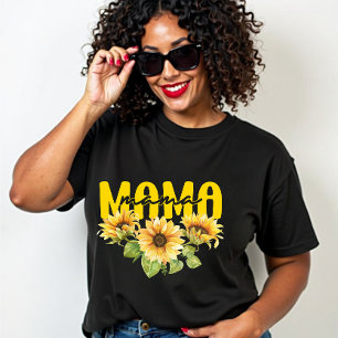 T-shirt Mama Sunshine Sunflower - Design floral gai