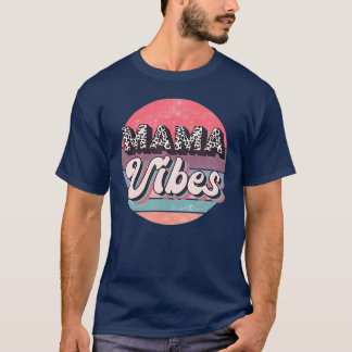 T-shirt Mama Vibes Leopard Vintage Lover maman Vibes Lover