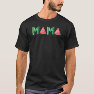 T-shirt Mama Watermelon Fruit d'été Fruit Grande fête des