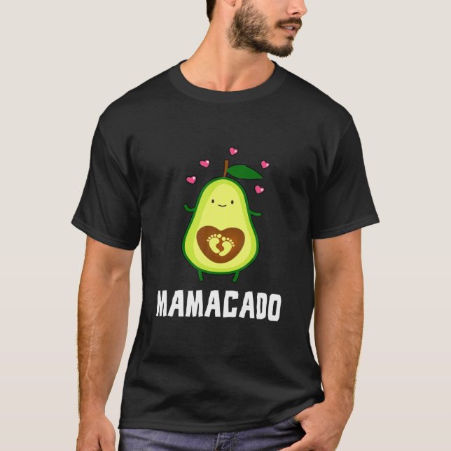 T-shirt Mamacado Funny Pregnant Avocado Mom Pregnancy Anno (Devant)