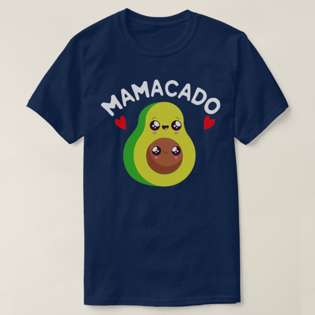 T-shirt Mamacado Grossesse Faire-part Avocado Lover Cadeau (Design devant)