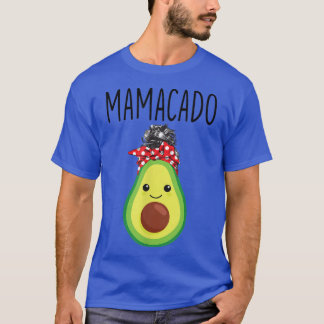 T-shirt Mamacado Messy Bun Cute Avocado Pregnant Mom Mothe